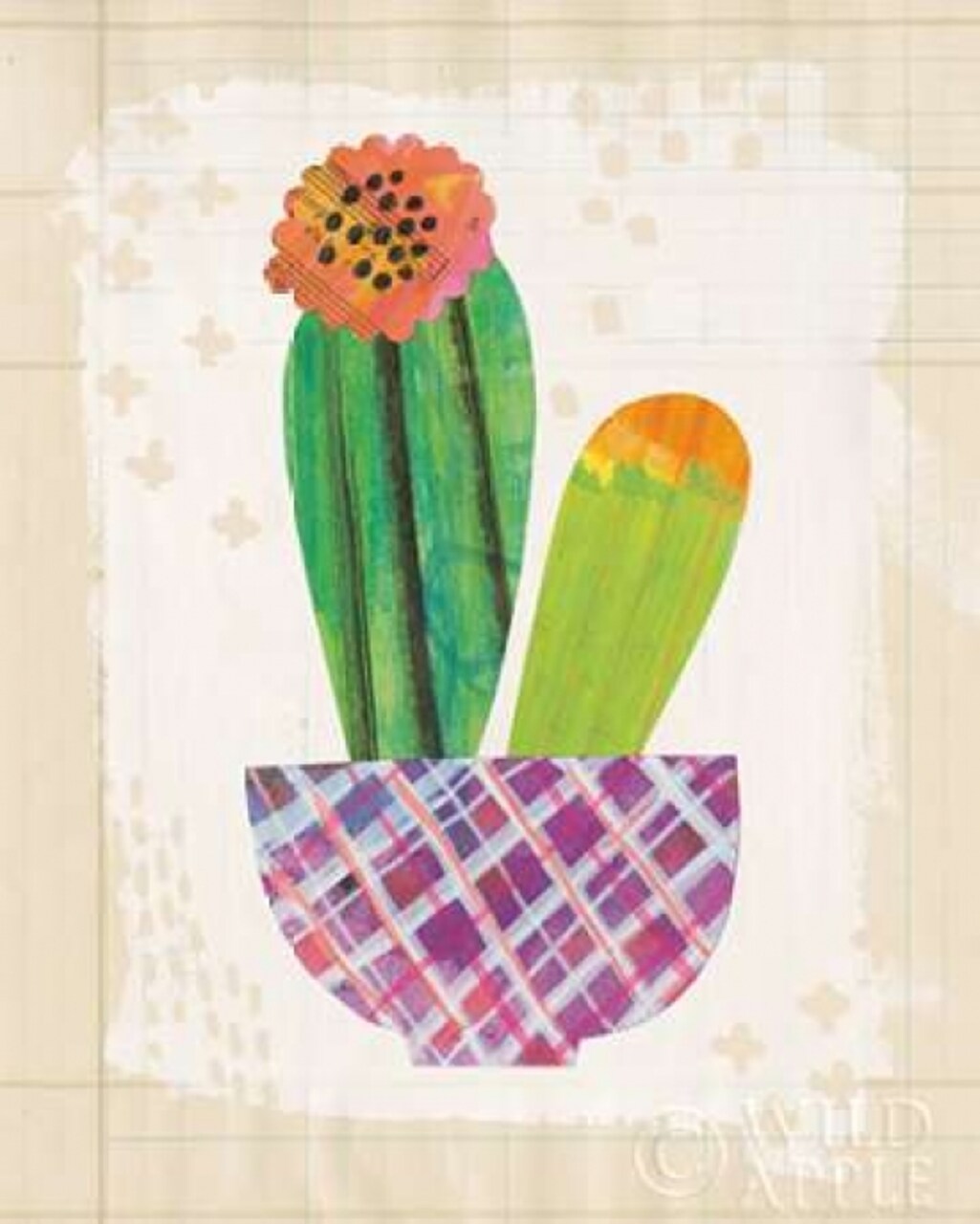 Collage Cactus II on Graph Paper Poster Print by Melissa Averinos - Item # VARPDX24469